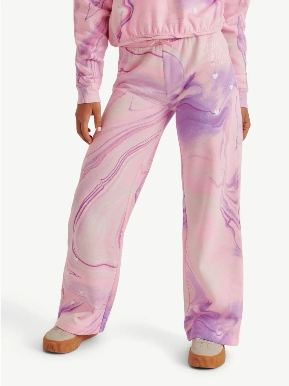 Justice Girl's Fleece Wide Leg Pant